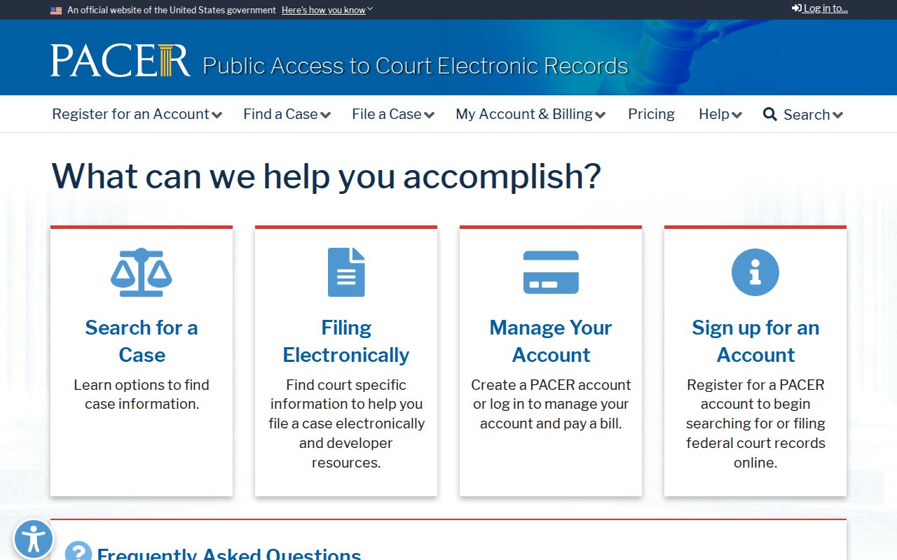 Cassia County federal criminal case PACER access