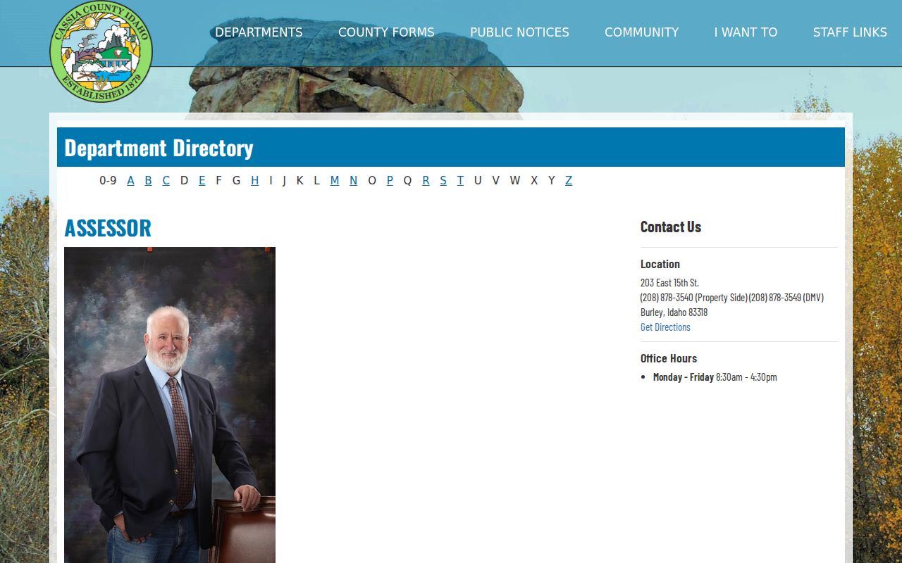 Cassia County criminal court case records clerk page