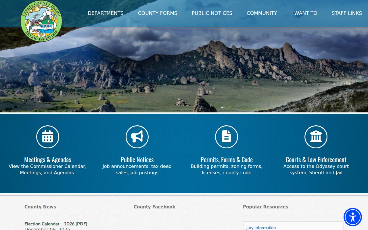 Cassia County criminal history government homepage