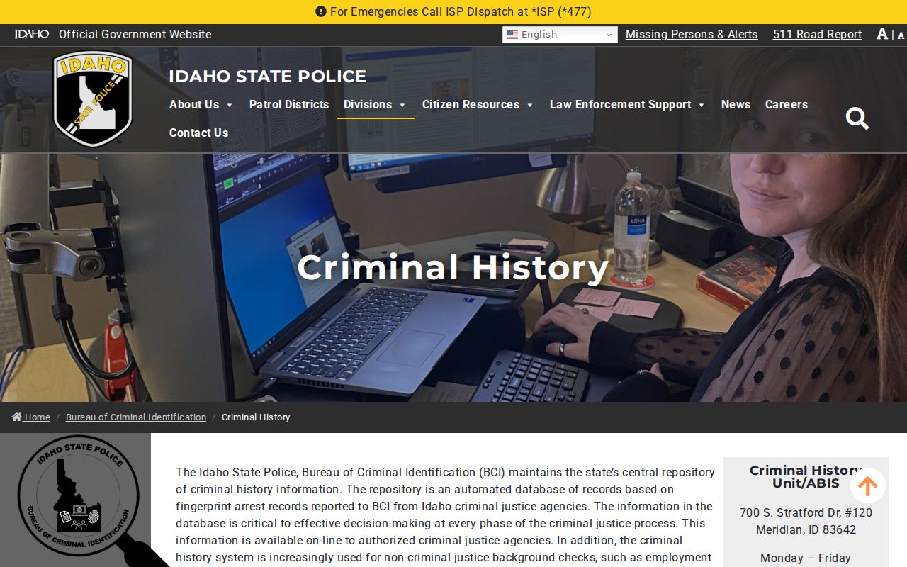 Cassia County criminal history through Idaho BCI